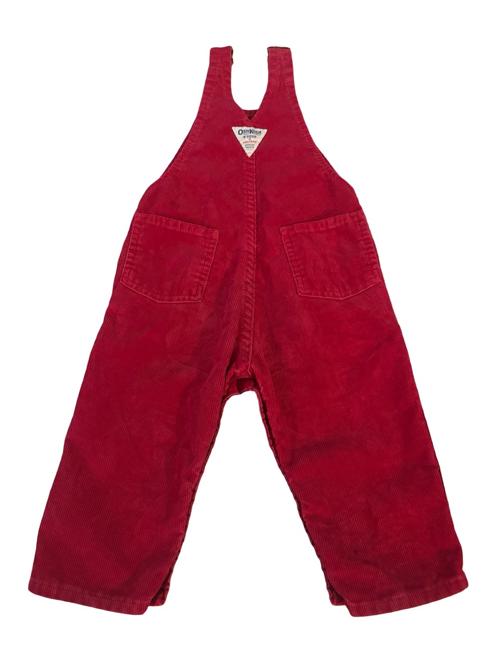 Vintage Vestbak Genuine Article OshKosh B'gosh Red Corduroy Kids Overalls - Picture 2 of 8